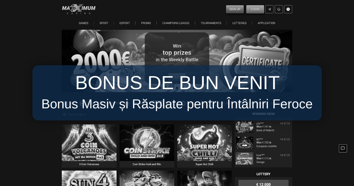 Maximum Casino welcome bonus